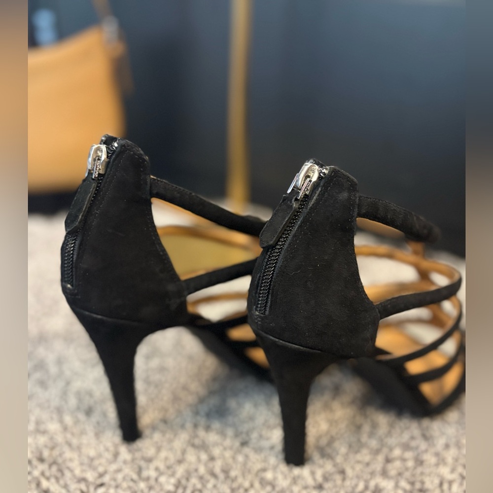 Coach Lavania black suede cage gladiator sandals - Picture 15 of 17